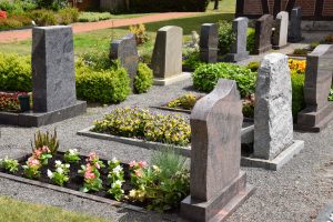 Cemetery images with beautifully manicured graves to illustrate other interment options
