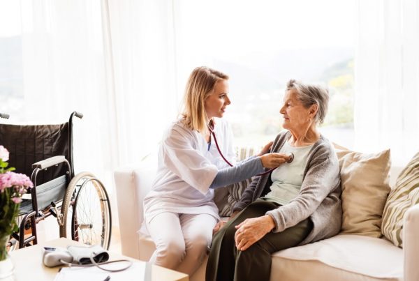 shows routine hospice care given at home