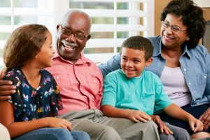 family laughing together